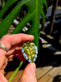 Image 1 of Mini variegated monstera pendant (uv reactive).