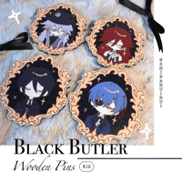 Image 2 of Black Butler Wooden Pin