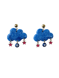 Image 3 of Dreamy Cloud Earrings - Whimsical Sky Jewelry & Cottagecore Gift
