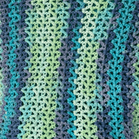 Image 6 of Handmade Blue and Green Crochet Bolero Jacket - Size Small Women’s