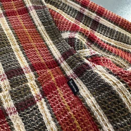 Image of Supreme Zip Up Flannel Shirt, size Large