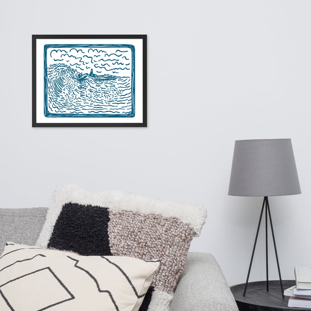 Montauk Point Surf Print - Framed