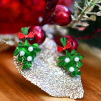 Image 1 of Mistletoe Stud Earrings - Marble Green 