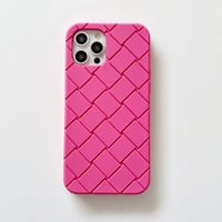 Image 7 of Luxury Woven Pattern Tpu Phone Case for iPhone 15 14 13 12 11 Pro Max Soft Silicone Rubber Back Cove