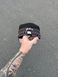 Image 3 of  PINK BRIM BLACK LOS ANGELES DODGERS CUSTOM FITTED CAP