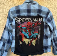 Children’s Blue/Black Flannel Shirt Spider Man