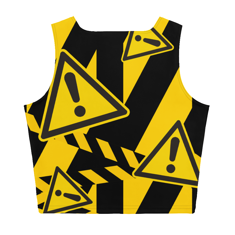 Warning Label Crop Tee