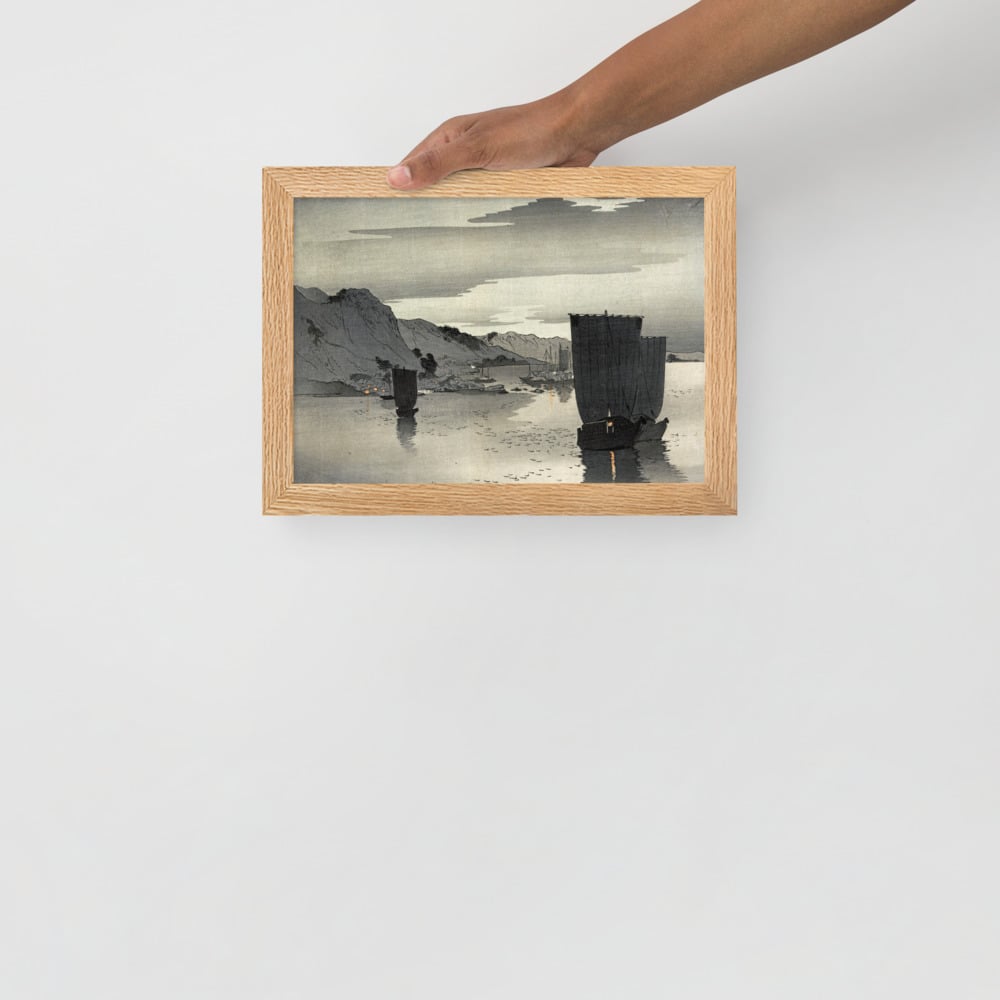 Yūgure no hansen - Framed matte paper poster