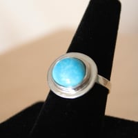 Image 4 of Kingman Turquoise Ring (with edge)