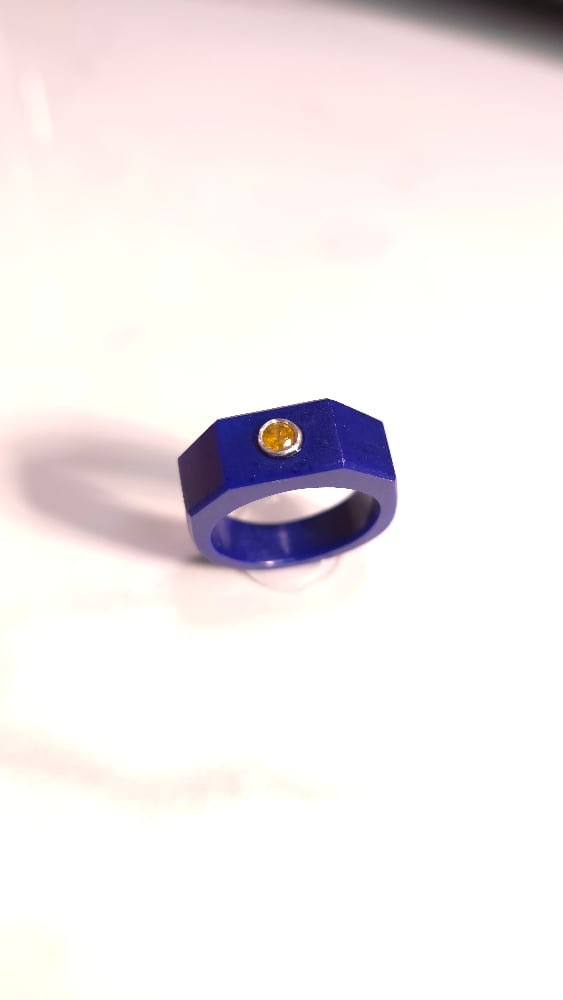 Image of Midnight Lapis Diamond Ring