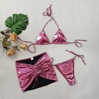 Image 7 of Holographic 3 Piece Bikini