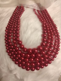 Image 1 of REALLY RED POLISHED PEARLS