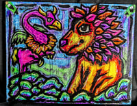 Entities - 16x20 Original Wood Painting 