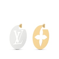 Lv silver and gold earrings 