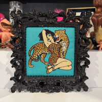 Image 4 of Leopard lady embroidery