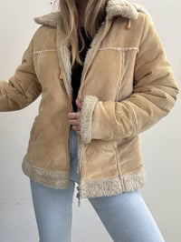 Image 2 of 00s Velvet beige jacket // M 