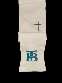 white and turquoise TB 