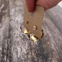 Image 5 of Golden Oak Hoop Earrings
