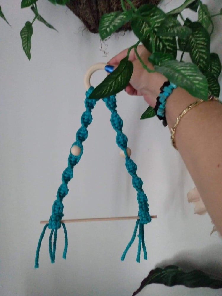 Image of Macrame Toilet Paper Holder, Boho bathroom hanger,Colorful bath decor