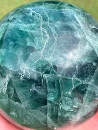 Image 8 of Rainbow Fluorite Crystal sphere #1809