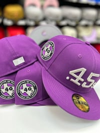 Image 1 of New Era 59Fifty Sparkling Grape/ Mettalic Silver 