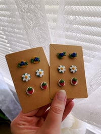 Image 2 of Fruit & Flower Earring Set
