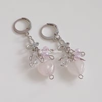 Image 2 of ILY earrings (Rose Quartz)