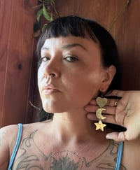 Image 2 of Brass whimsy earrings