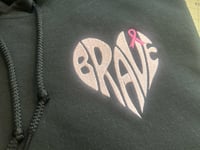 Image 2 of Brave Cancer Ribbon Hoodie / Custom Colors