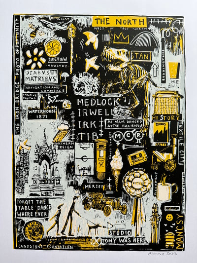 Image of A3 The North screen print