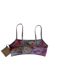 Image 3 of XS (32) Cotton-Blend Strappy Bralette in Earthy Agate Ice Dye