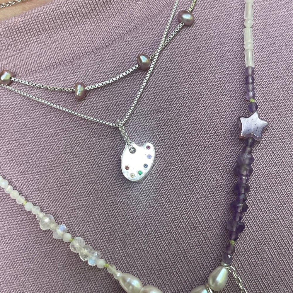 Image of Tiny palette necklace