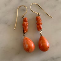 Image 1 of CHERUB CORAL DROP EARRINGS