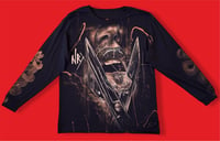 Image 1 of “DEEP CUTS” BLEACH PAINTED LONG SLEEVE T-SHIRT LARGE