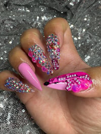 Image 4 of  Always in pink Long stiletto gel press on nails