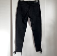 Image 3 of LEVI’S 711 skinny lace up ankle stone wash dark gray jean