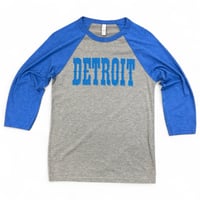 Detroit Football Circus Font 3/4 Sleeve