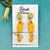 Canary Leaf Drop Earrings