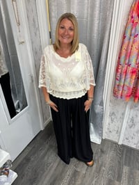 Image 3 of Crystal - Crinkle Wide Leg Trouser 