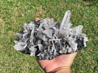 Image 11 of Laser Quartz Cluster In A Bed Of Hematite #1967