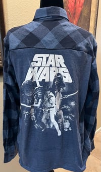 Vintage Blue/Black Flannel Shirt Star Wars