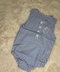 Gingham Sleeveless Romper 