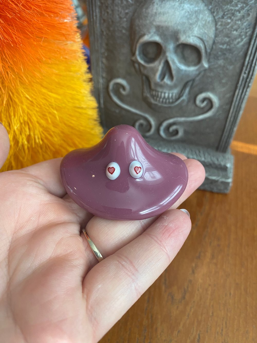 Image of Ghostie Dark Pink, Heart Eyes Tiny