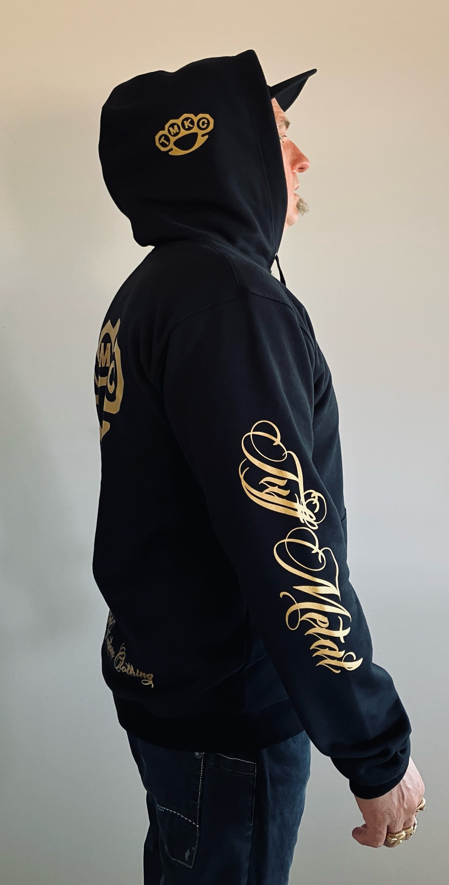 Image of LIMITED EDITION Black and Gold "Snitches Get Stitches" Hoodies