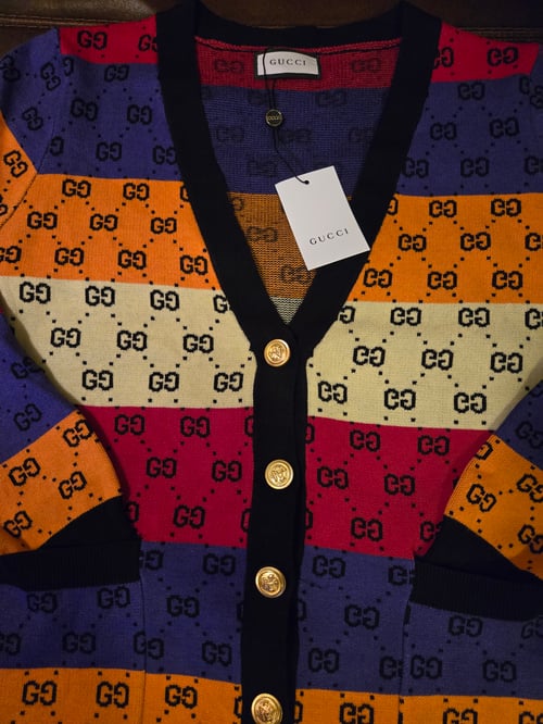 Image of Preppy Chic Cardigan(Orange,Purple,Yellow, Red)