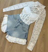 Image 3 of Lace cut out corset top - 2 colours 