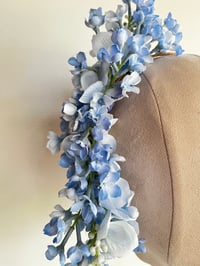 Image 3 of Soft blue flower headpiece 