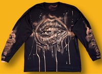 Image 1 of “HONEY” BLEACH PAINTED LONG SLEEVE T-SHIRT XL