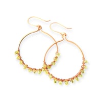 Image 4 of Peridot Hoop Earrings