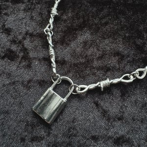 Image of Barb Padlock Necklace